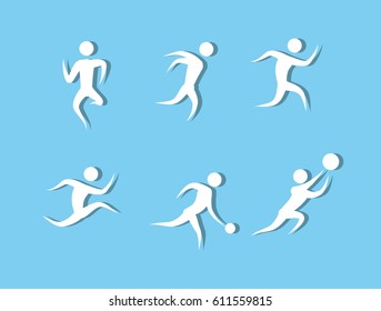 Man silhouette playing sport
