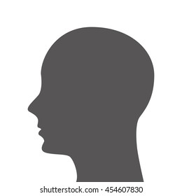 man silhouette, profile man,  isolated vector   illustration