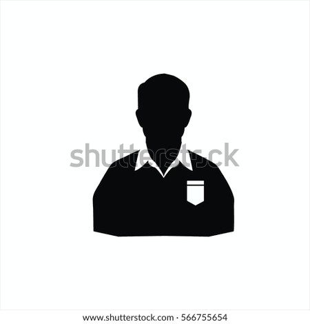 Man silhouette profile picture - vector