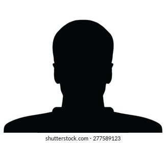 Man silhouette profile picture,vector  illustration