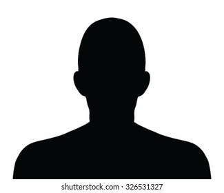 Man silhouette profile picture,vector illustration