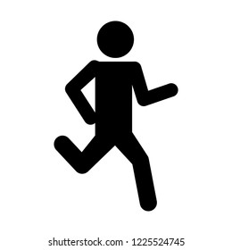 man silhouette running character