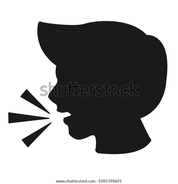 Man Silhouette Speaking Stock Vector (Royalty Free) 1085398601 ...