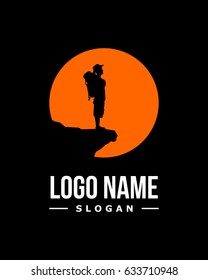a man silhouette with sunset background 2