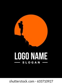a man silhouette with sunset background 3