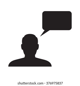Man silhouette talk