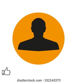 man, silhouette, a user icon, vector illustration EPS 10