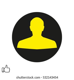 man, silhouette, a user icon, vector illustration EPS 10