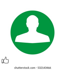 man, silhouette, a user icon, vector illustration EPS 10