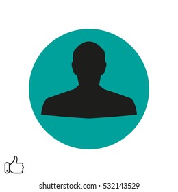 man, silhouette, a user icon, vector illustration EPS 10