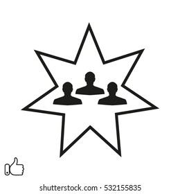 man, silhouette, a user icon, vector illustration EPS 10