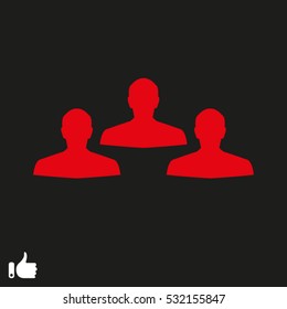 man, silhouette, a user icon, vector illustration EPS 10