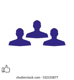 man, silhouette, a user icon, vector illustration EPS 10