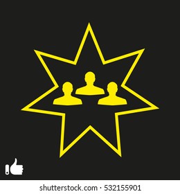 man, silhouette, a user icon, vector illustration EPS 10