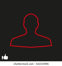 man, silhouette, a user icon, vector illustration EPS 10