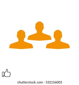 man, silhouette, a user icon, vector illustration EPS 10