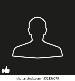 man, silhouette, a user icon, vector illustration EPS 10
