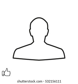 man, silhouette, a user icon, vector illustration EPS 10
