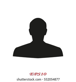 man, silhouette, a user icon, vector illustration eps10