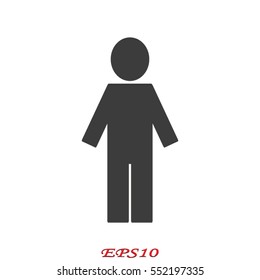 man, silhouette, a user icon, vector illustration eps10