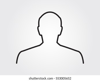 man, silhouette, a user icon, vector illustration eps10