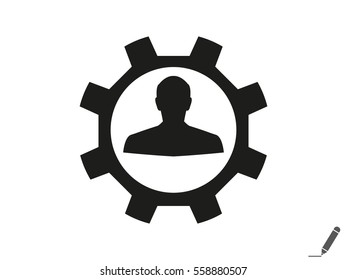 man, silhouette, a user icon, vector illustration eps10