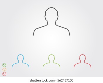 man, silhouette, a user icon, vector illustration eps10