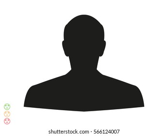 man, silhouette, a user icon, vector illustration eps10