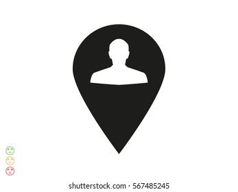 man, silhouette, a user icon, vector illustration eps10