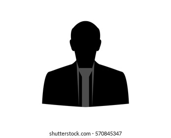 man, silhouette, a user icon, vector illustration eps10