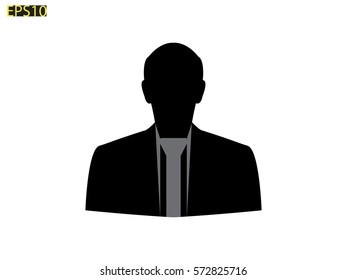 man, silhouette, a user icon, vector illustration eps10