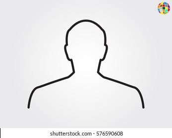 man, silhouette, a user icon, vector illustration eps10