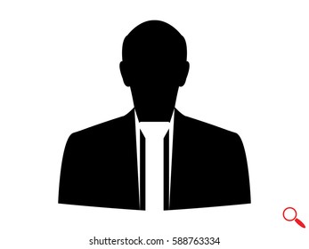man, silhouette, a user icon, vector illustration eps10