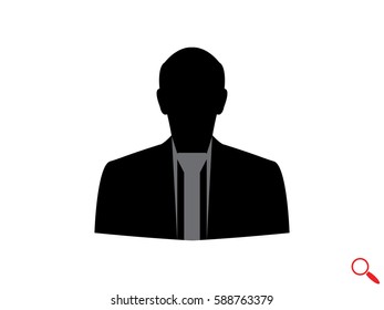 man, silhouette, a user icon, vector illustration eps10