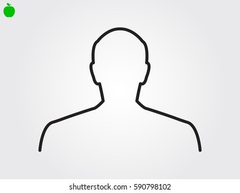 man, silhouette, a user icon, vector illustration eps10