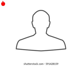 man, silhouette, a user icon, vector illustration eps10