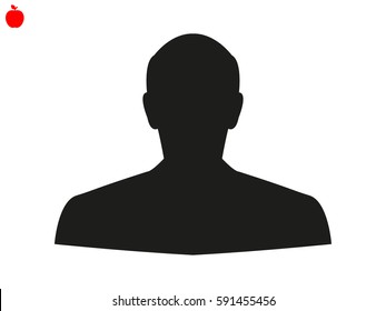 man, silhouette, a user icon, vector illustration eps10