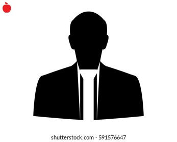 man, silhouette, a user icon, vector illustration eps10