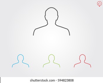 Mann, Silhouette, ein Benutzersymbol, Vektorgrafik eps10