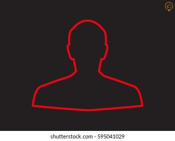 man, silhouette, a user icon, vector illustration eps10