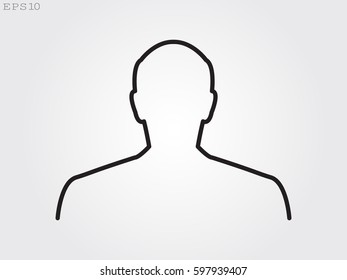 man, silhouette, a user icon, vector illustration eps10