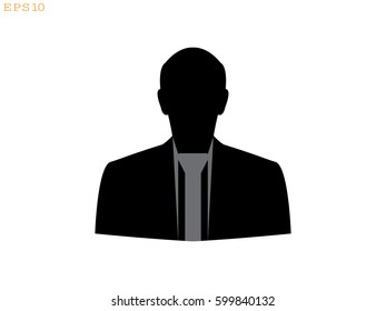 man, silhouette, a user icon, vector illustration eps10