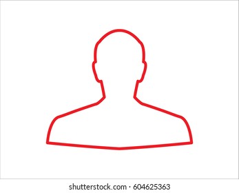 man, silhouette, a user icon, vector illustration eps10