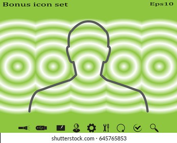 man, silhouette, a user icon, vector illustration eps10