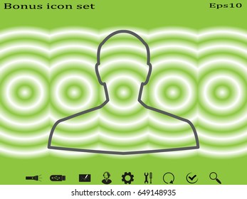 man, silhouette, a user icon, vector illustration eps10
