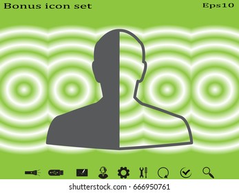 man, silhouette, a user icon, vector illustration eps10