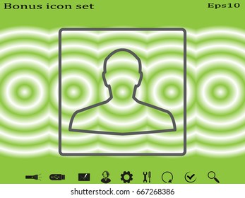 man, silhouette, a user icon, vector illustration eps10