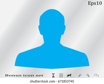 man, silhouette, a user icon, vector illustration eps10