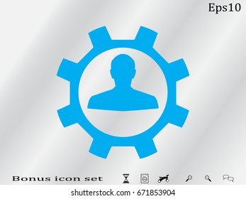 man, silhouette, a user icon, vector illustration eps10