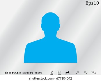 man silhouette, a user icon, vector illustration eps10